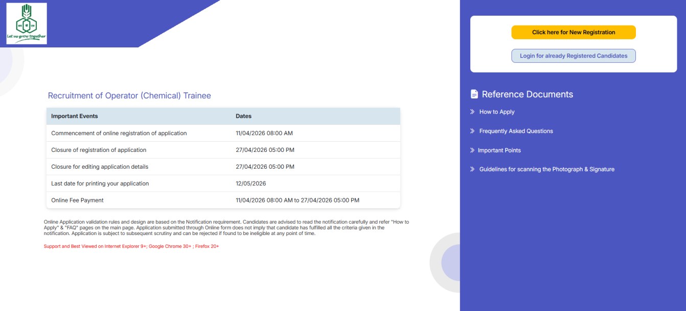 RCFL Operator Trainee Recruitment 2026: आरसीएफएल केमिकल ऑपरेटर ट्रेनी के पदों पर भर्ती के लिए नोटिफिकेशन जारी, ये रहा आवेदन करने का डायरेक्ट लिंक