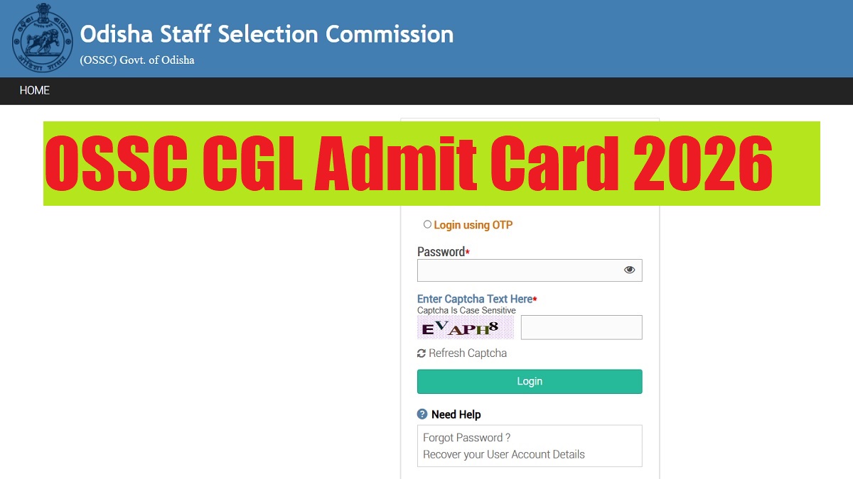 OSSC CGL Admit Card 2026 Out at ossc.gov.in. Download Prelims Hall Ticket PDF Link-Here