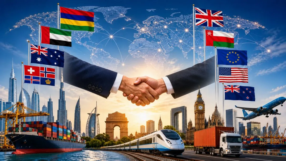 Which Nine FTAs has India Signed in the Last Six Years?