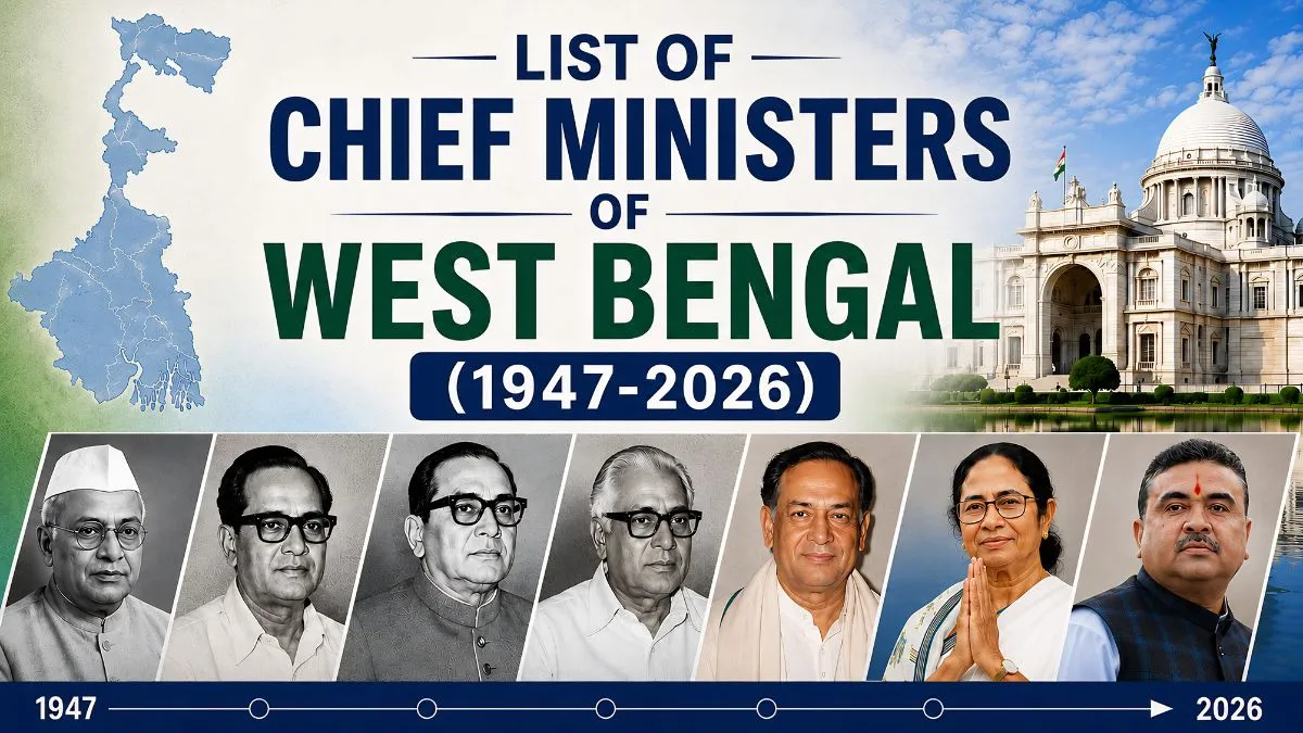 West Bengal CM List 2026