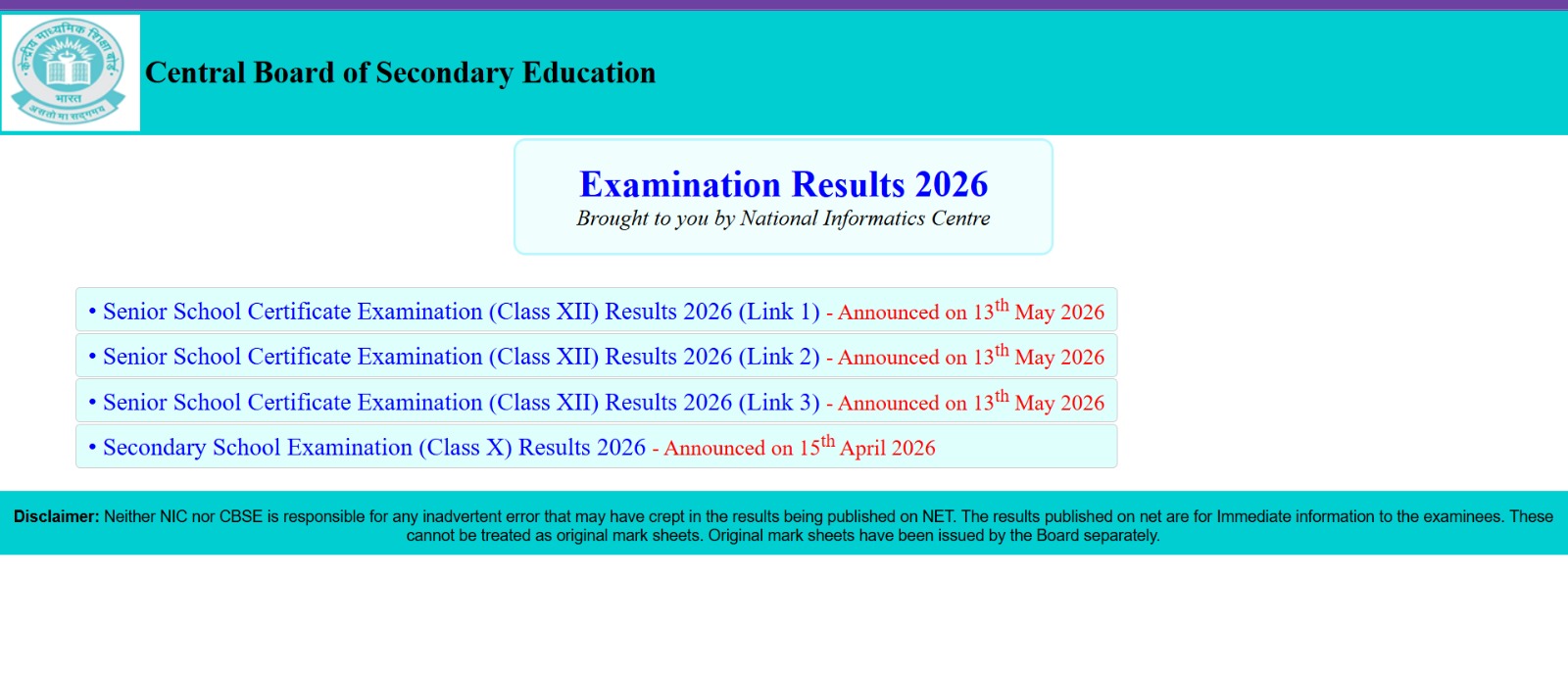 CBSE 12th Result 2026 Check 