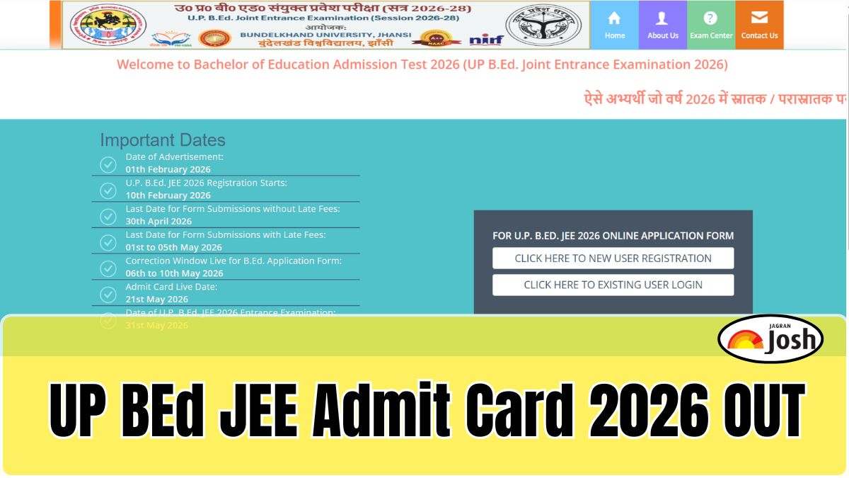 UP BEd JEE Admit Card 2026 OUT: Check Admit Card Direct Link, Download Hall Ticket at bujhansi.ac.in