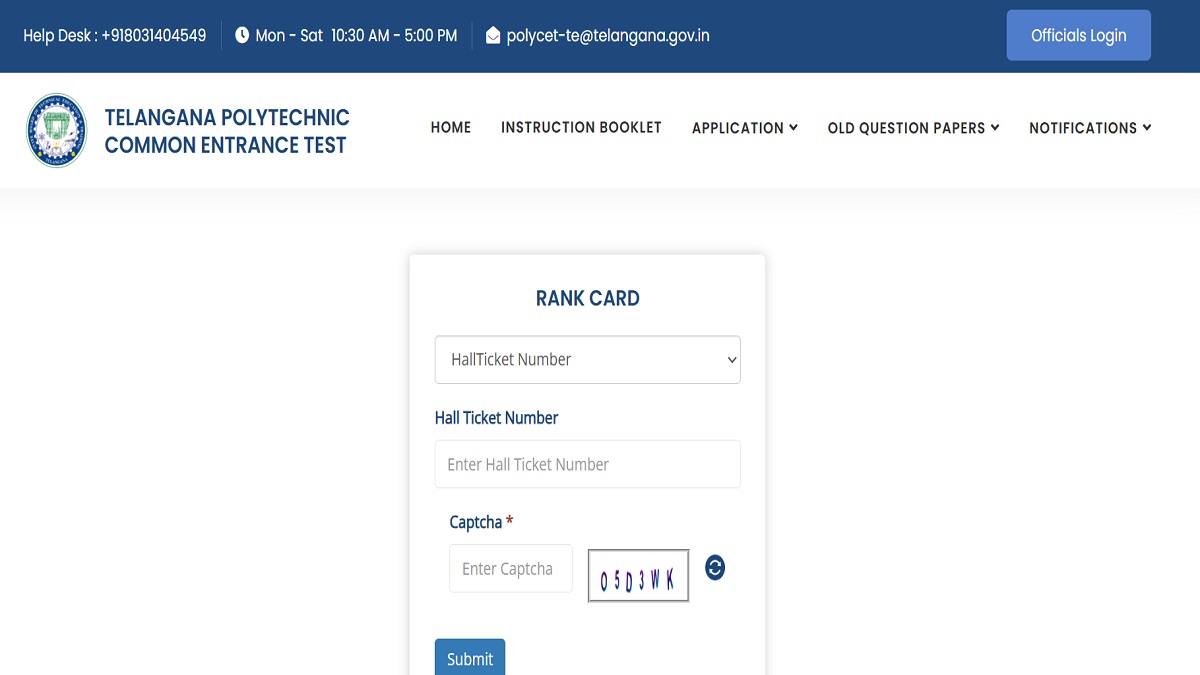 TS POLYCET Results 2026 Declared, Download Rank Card at polycet.sbtet.telangana.gov.in