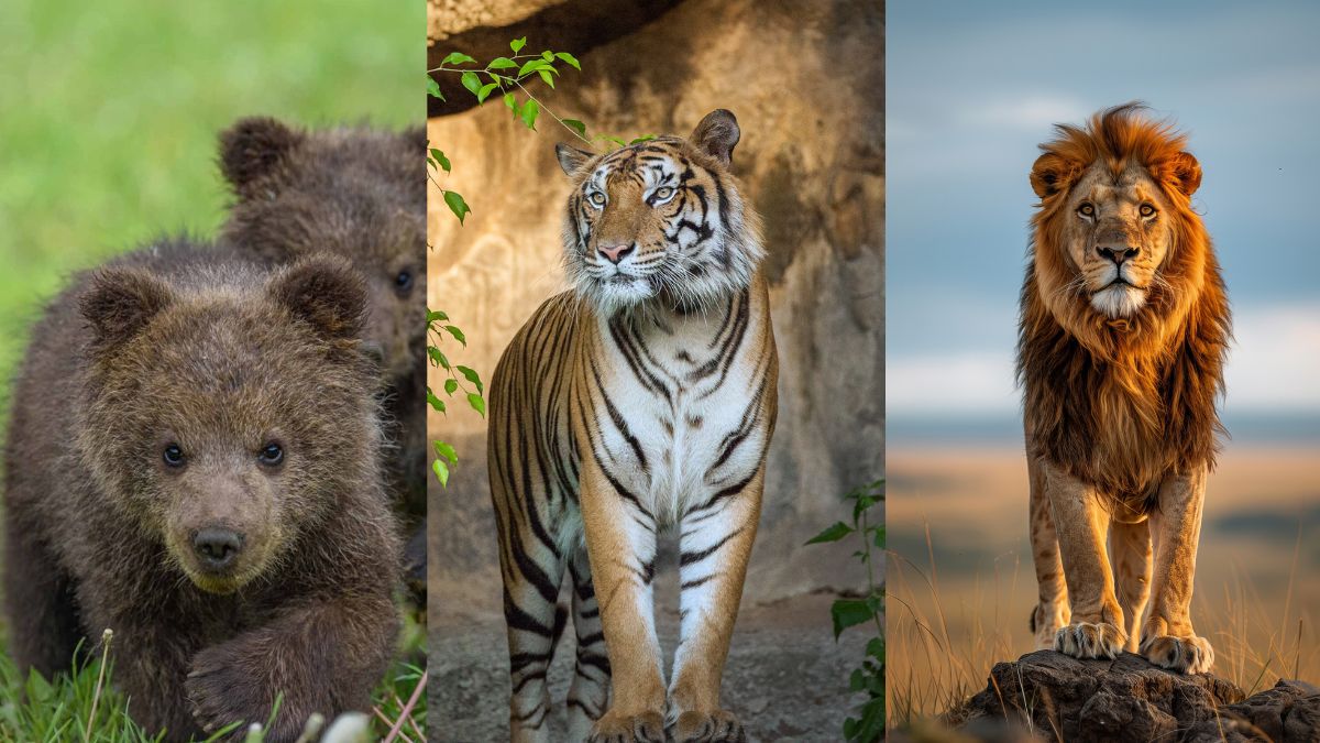 only country with lion tiger and bear