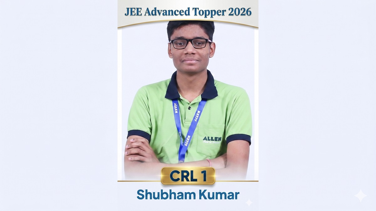 Varanasi's Shubham Kumar Tops JEE Advanced 2026, Says Conceptual Understanding Makes all the Difference