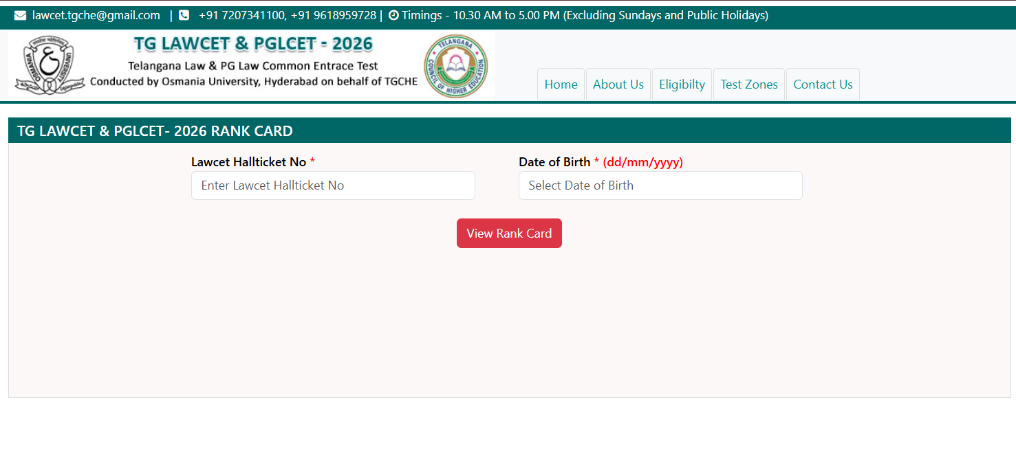 TS LAWCET, PGLCET Result 2026 OUT at lawcet.tgche.ac.in; Download Scorecards - Link Here