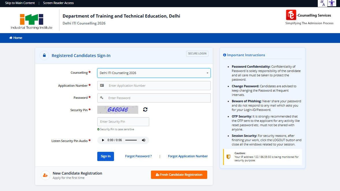 Delhi ITI Admission 2026: Registration Begins at itidelhi.admissions.nic.in; Apply Till July 12