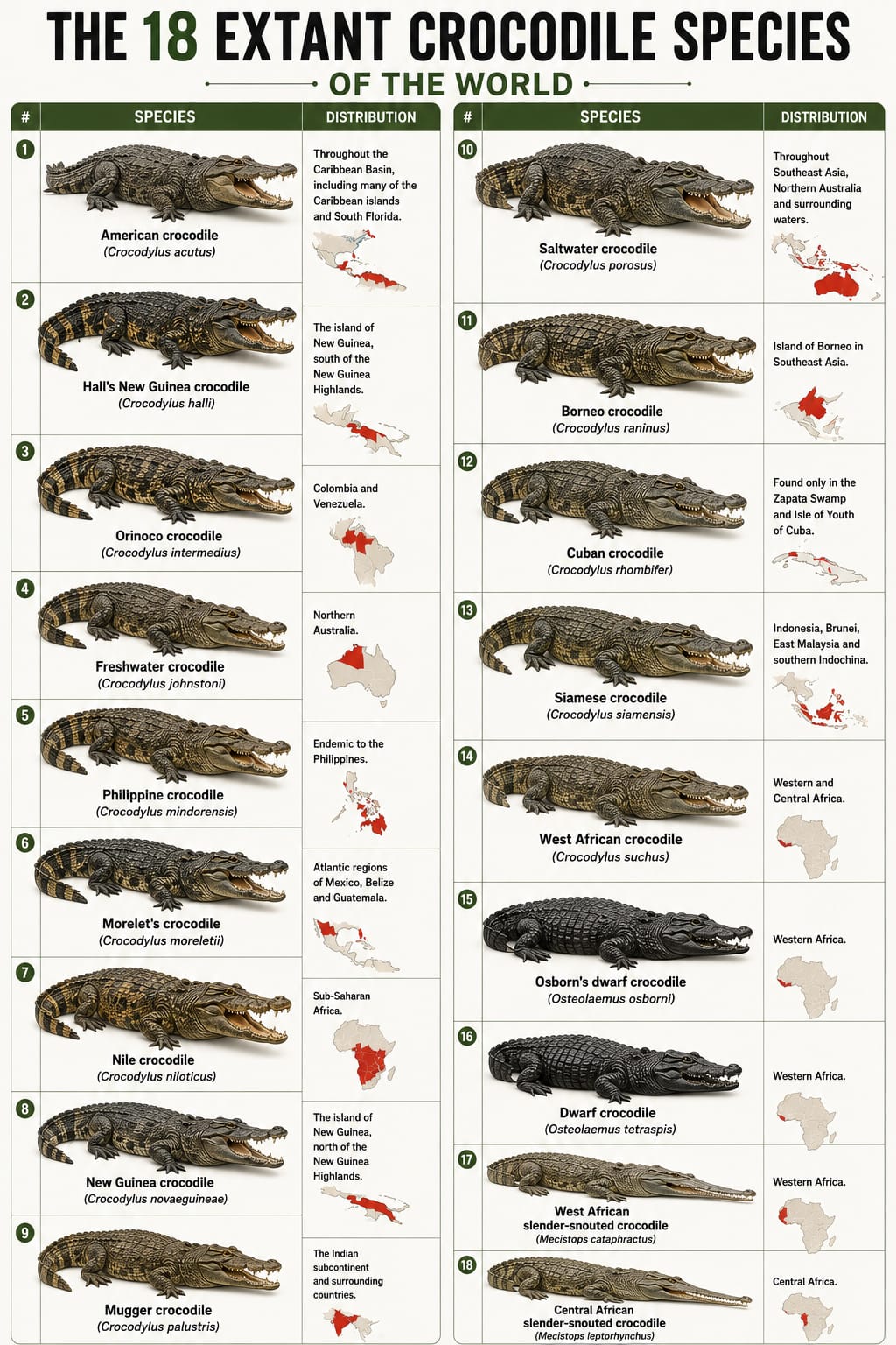different-species-of-crocodiles