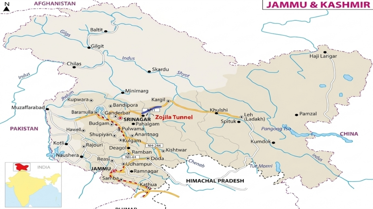 Zojila Tunnel Breakthrough 2026 on Map