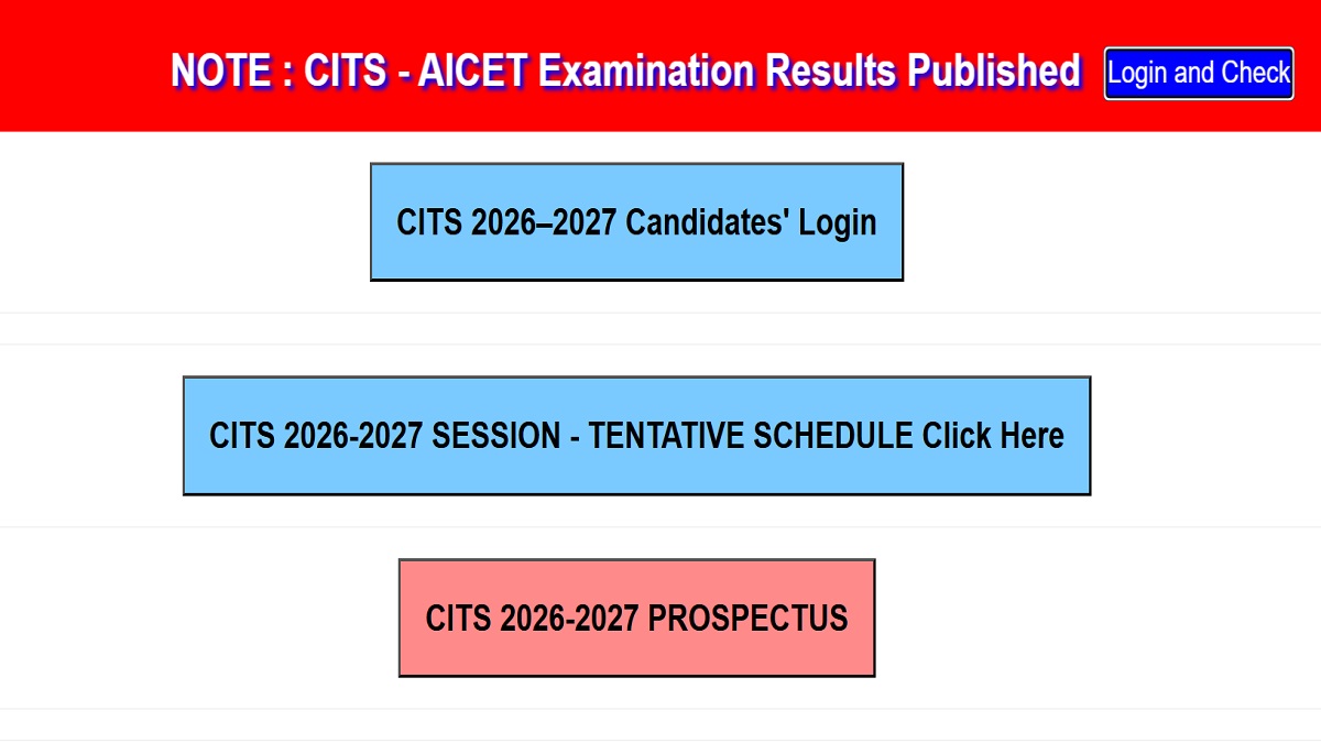 CITS AICET Result 2026 Out at nimionlineadmission.in, Get Direct Link Here to Download Scorecard