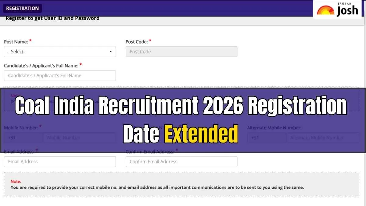 Coal India Recruitment 2026: Registration Date Extended, Apply for 660 ...