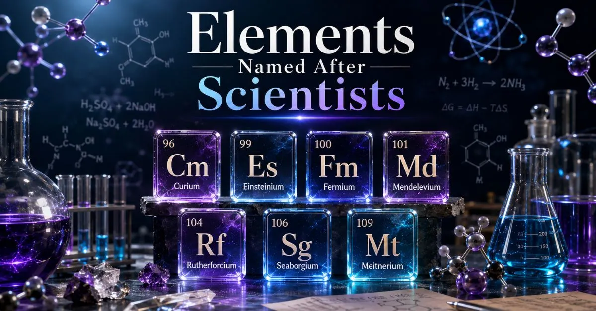 7 Chemical Elements Named After Scientists