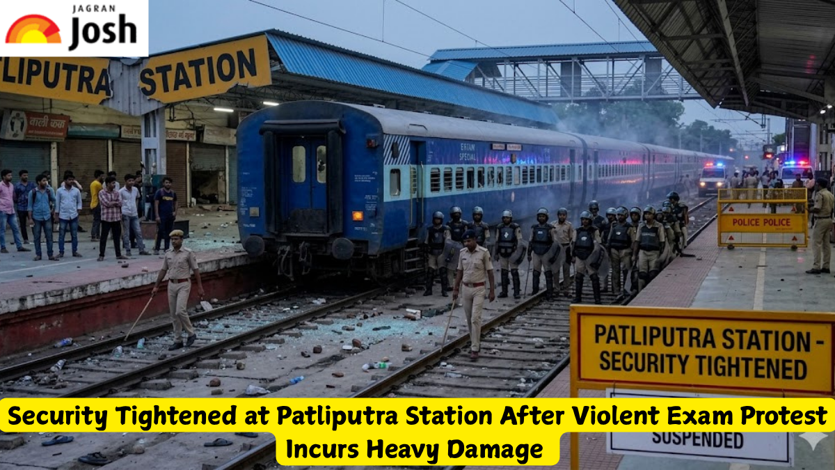 Security Tightened at Patliputra Station After Violent Exam Protest Incurs Heavy Damage