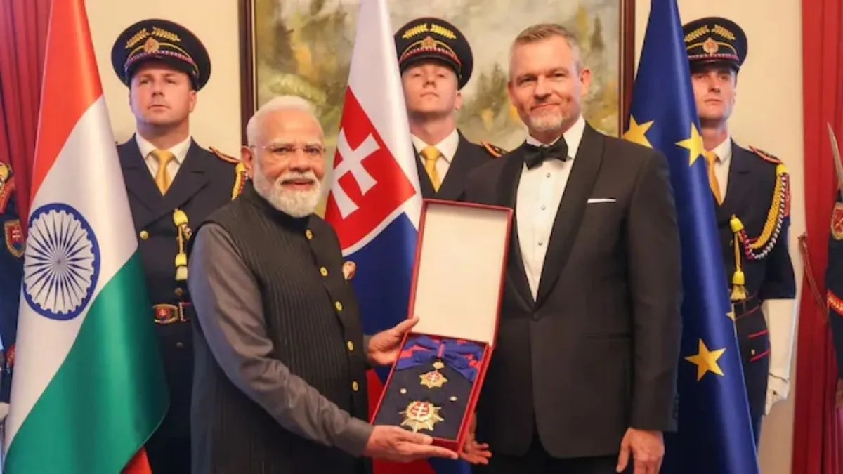 PM Modi Receives Slovakia's Highest The Order of the White Double Cross': What It Means?