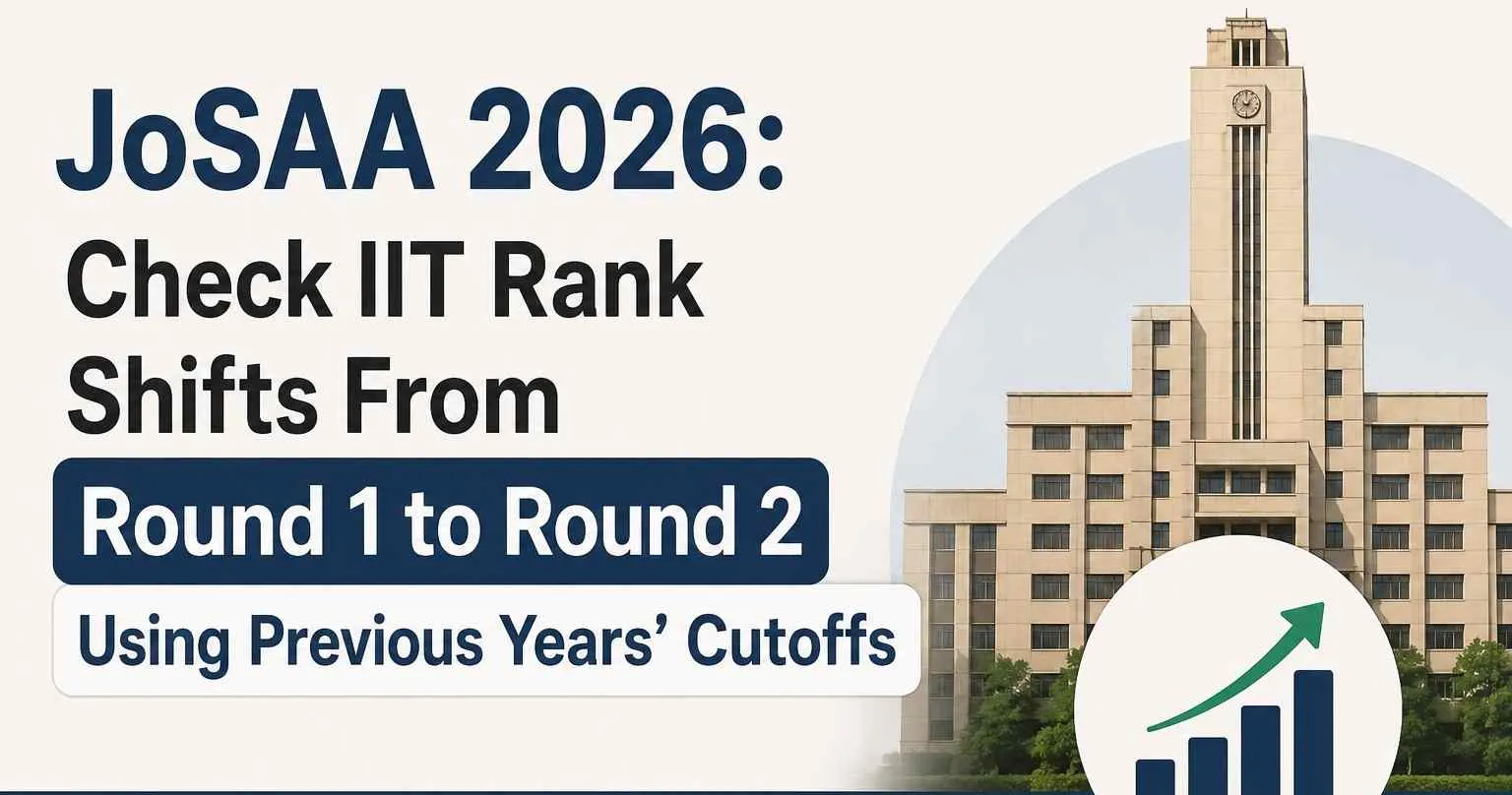 JoSAA 2026: Check IIT Rank Shifts From Round 1 to Round 2 Using ...