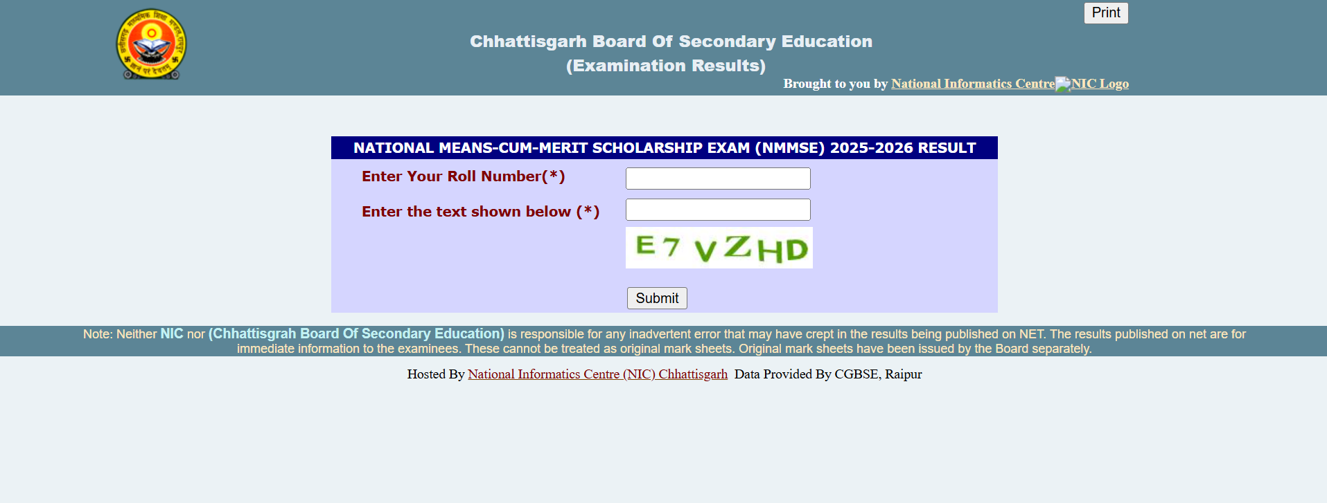 CGBSE NMMSE Result 2026 OUT at nmmse.kerala.gov.in; Check Merit List and Scorecard Download Link