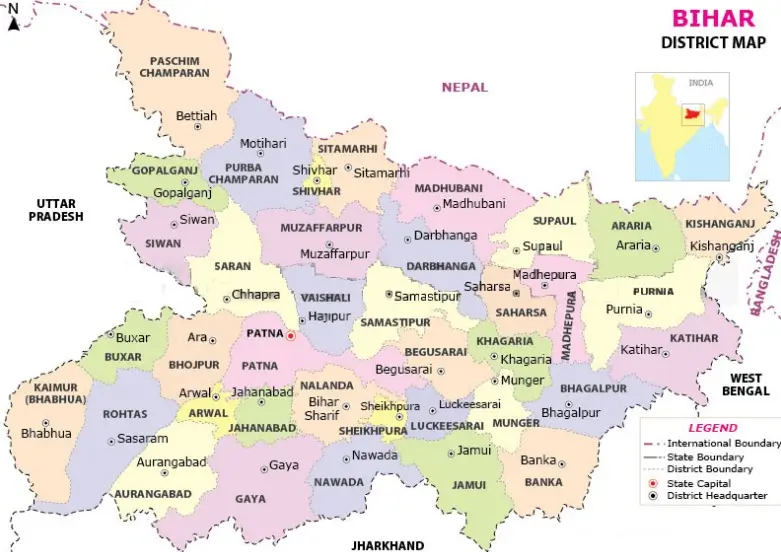 bihar map