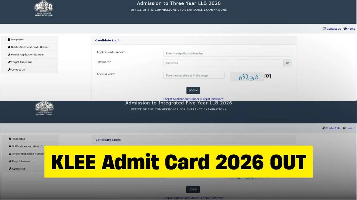 KLEE Admit Card 2026: [Link Active] Download 3 and 5 Year LLB Exam Hall ...