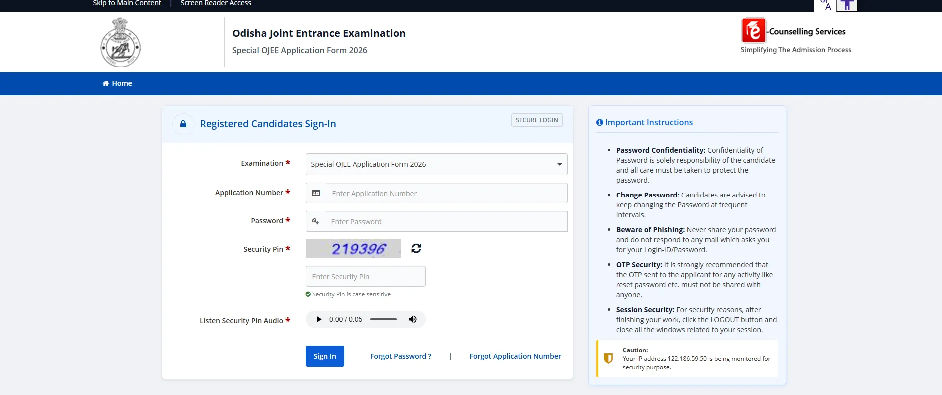 Special OJEE 2026: Form Correction Window Closes Today; Correct Applications Online at ojee.nic.in