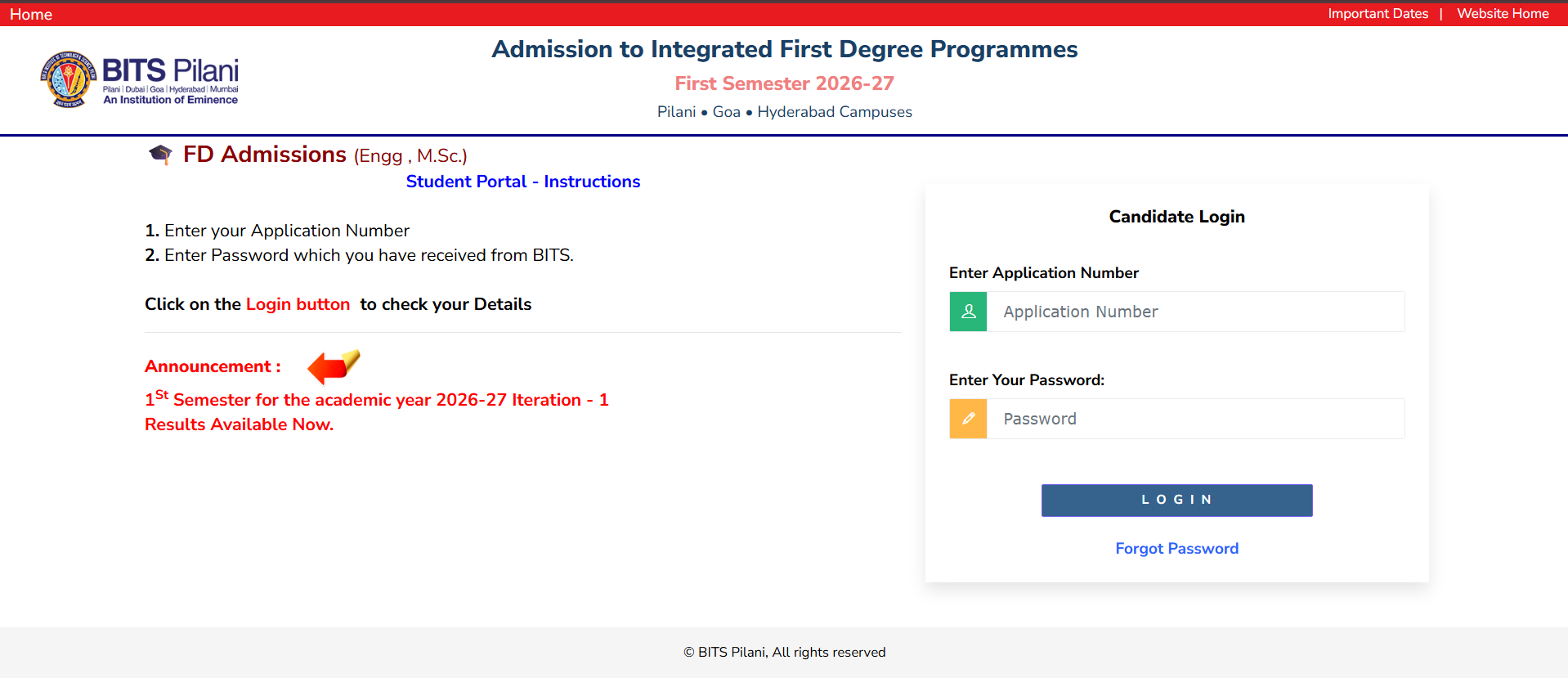 BITSAT Iteration 2 Result 2026 Releasing Today at bitspilaniedu.com; Download Seat Allotment List