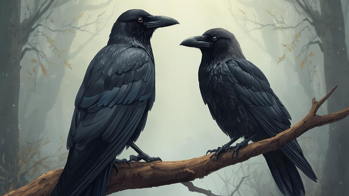 Difference between a raven and a crow.