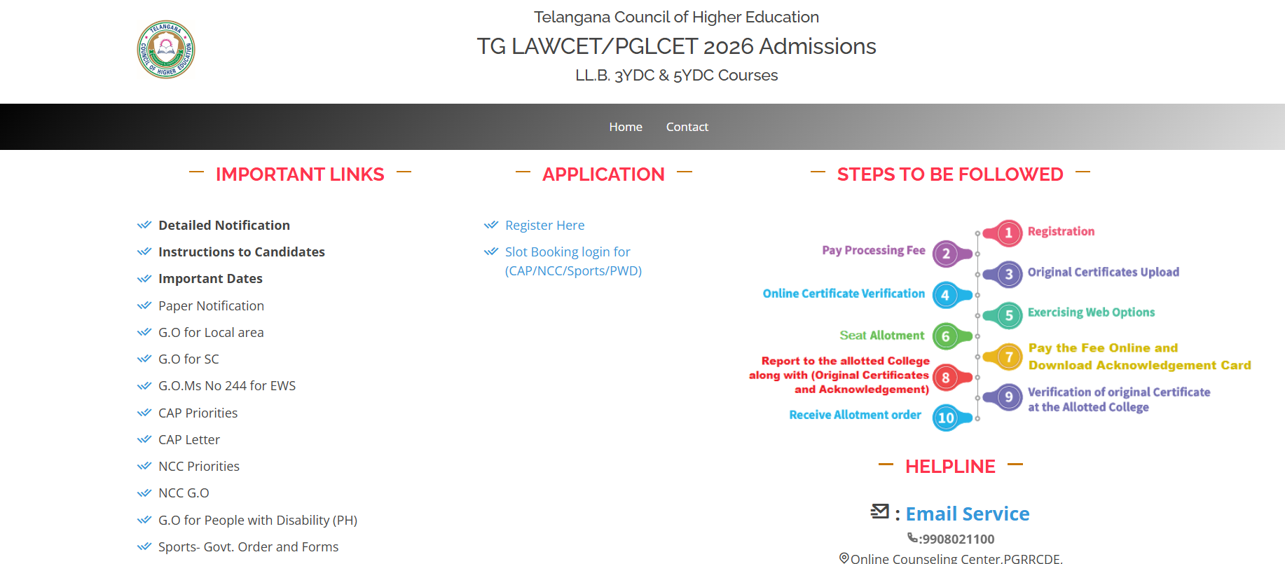 TS LAWCET 2026 Phase 1 Counselling Begins; Registration Open Till July 10 at lawcet.tgche.ac.in