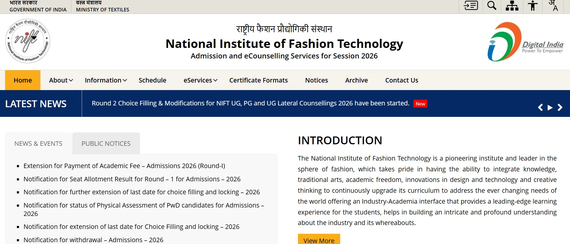 NIFT Round 2 Seat Allotment Result 2026 Today at nift.admissions.nic.in; Check Seat Allotment, Acceptance Process