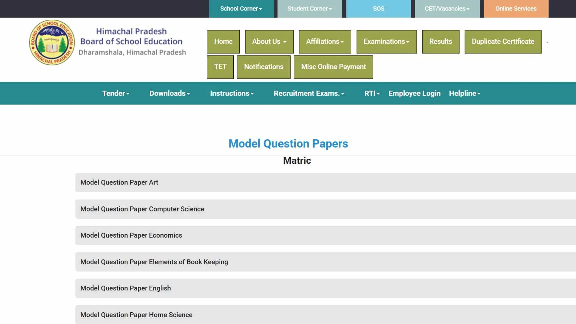 HPBOSE Class 10 Model Question Papers 2026-27 Released at hpbose.org; Check Download Steps and Direct Link