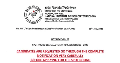 NIFT Counseling 2026: Spot Round Registration Last Date Today, Apply Online at nift.ac.in NIFT Counseling 2026: Spot Round Registration Last Date Today, Apply Online at nift.ac.in