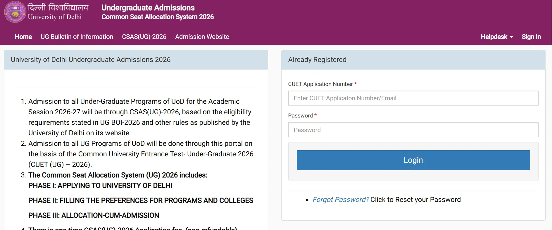 DU UG Admission 2026: CSAS Round 2 Schedule Revised, Accept Allotted Seats By Today