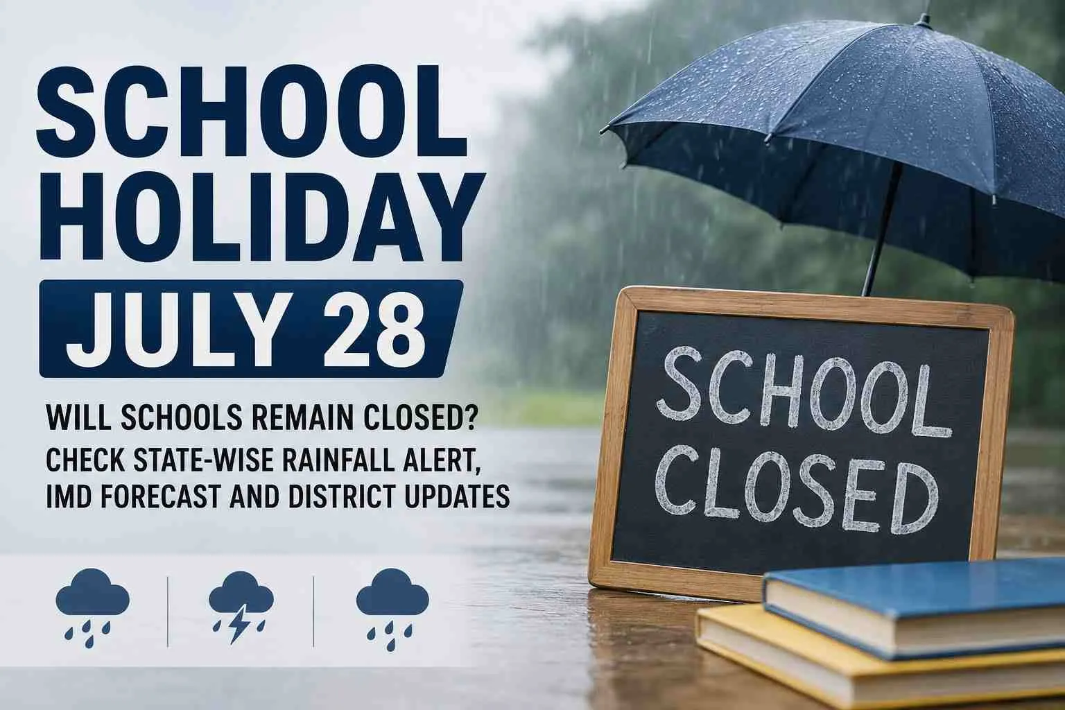 School Holiday Tomorrow (July 28): Will Schools Remain Closed? Check State-wise Rainfall Alert, IMD Forecast and District Updates