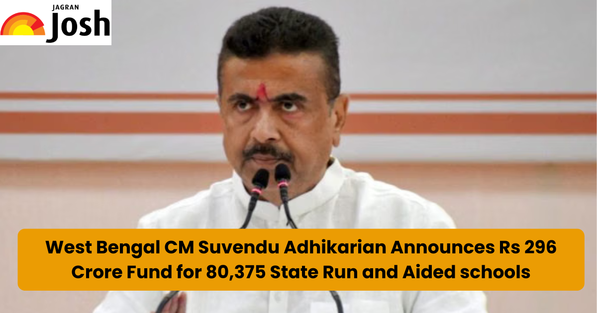 West Bengal CM Suvendu Adhikarian Announces Rs 296 Crore Fund for 80,375 State Run and Aided schools