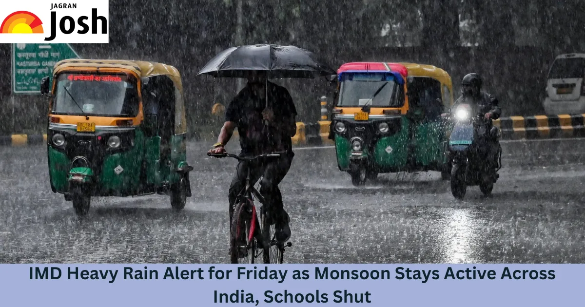 IMD Heavy Rain Alert on 31 July as Monsoon Stays Active Across India, Schools Shut
