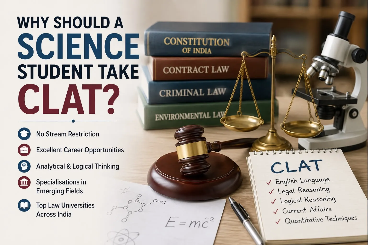 Thinking Beyond Engineering and Medicine? Why Science Students Should Take CLAT