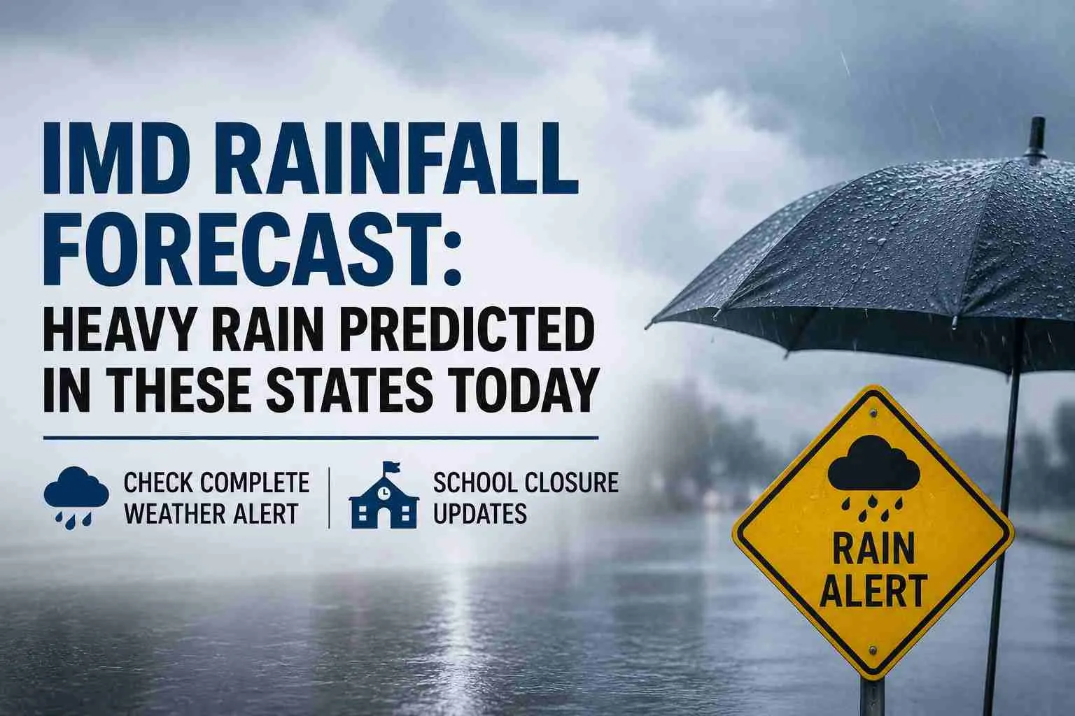 IMD Rainfall Forecast: Heavy Rain Predicted in These States Today; Check Complete Weather Alert, School Closure Updates
