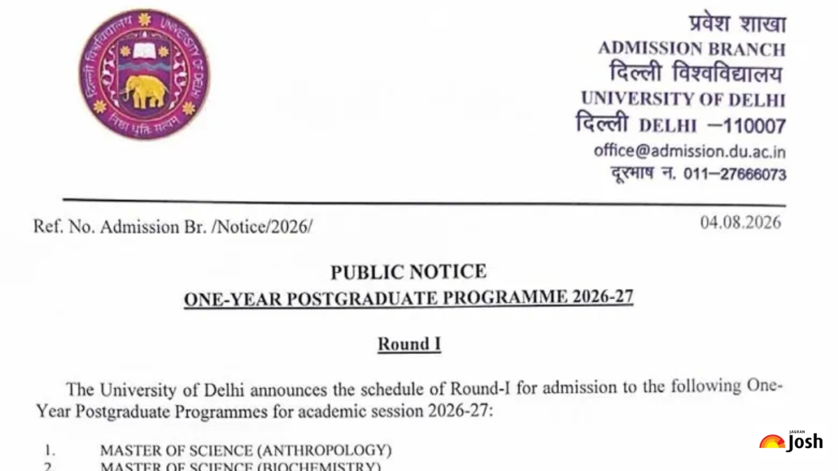 DU One-Year PG Admission 2026: दिल्ली यूनिवर्सिटी ने जारी किया एक-साल PG एडमिशन का पहला अलॉटमेंट और शेड्यूल, admission.uod.ac.in से करें चेक