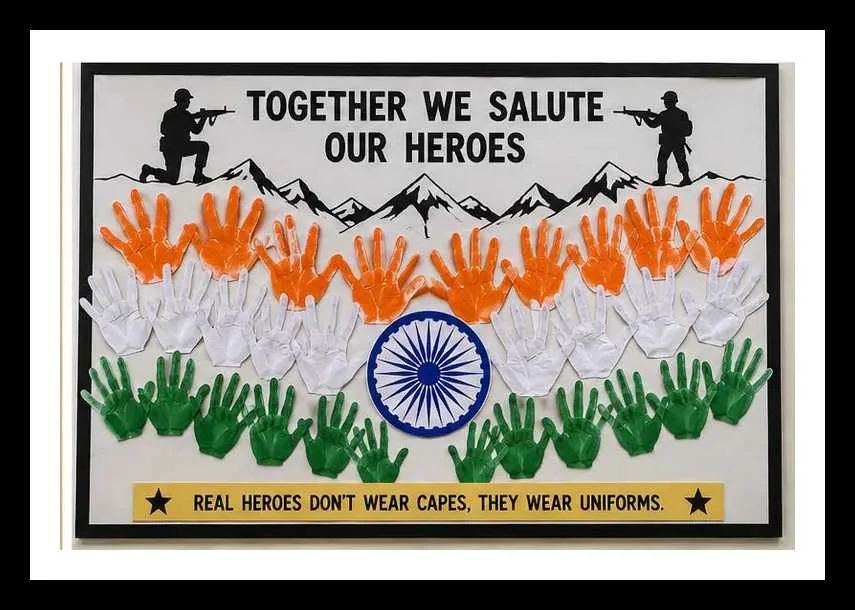 Independence Day Board Decoration with Quotes
