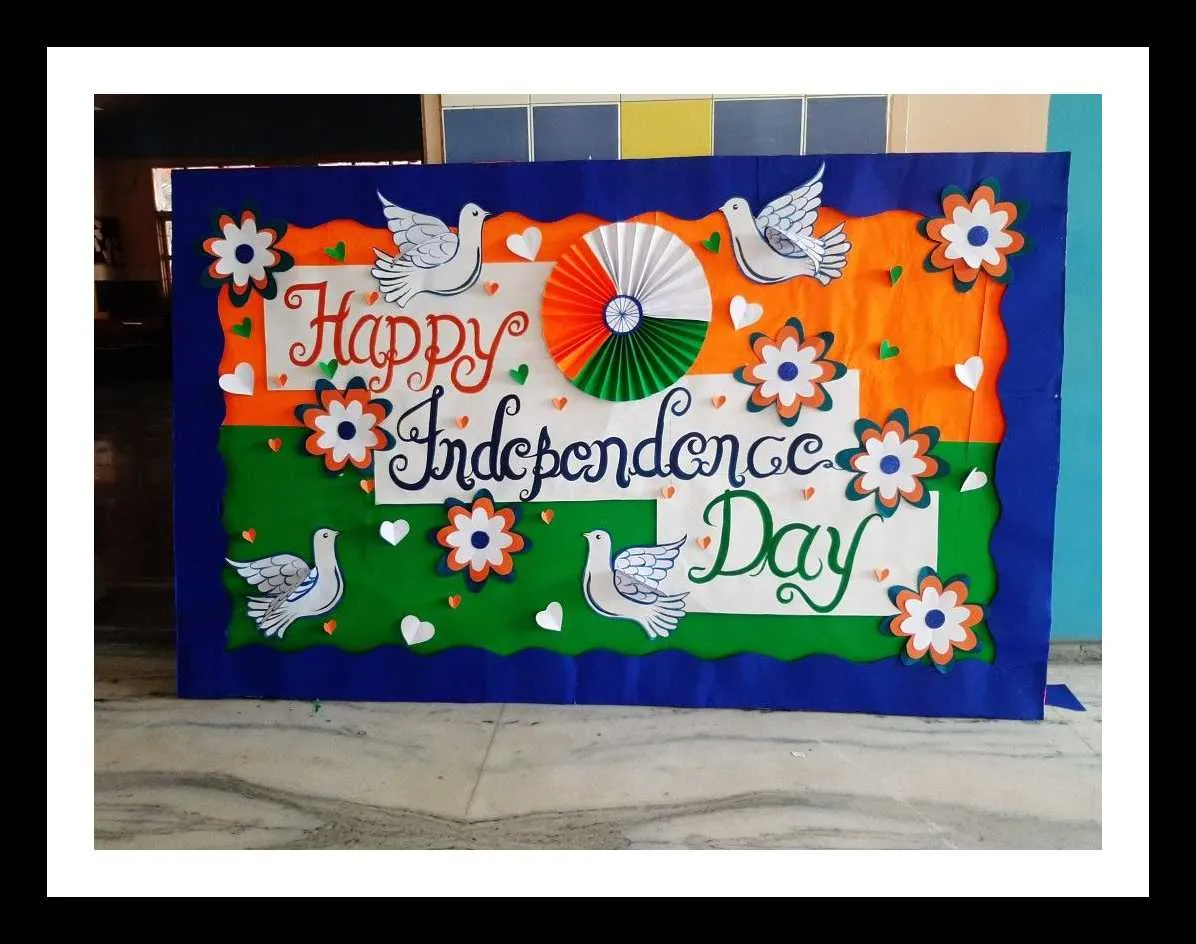 National Flag Background with Craft Work