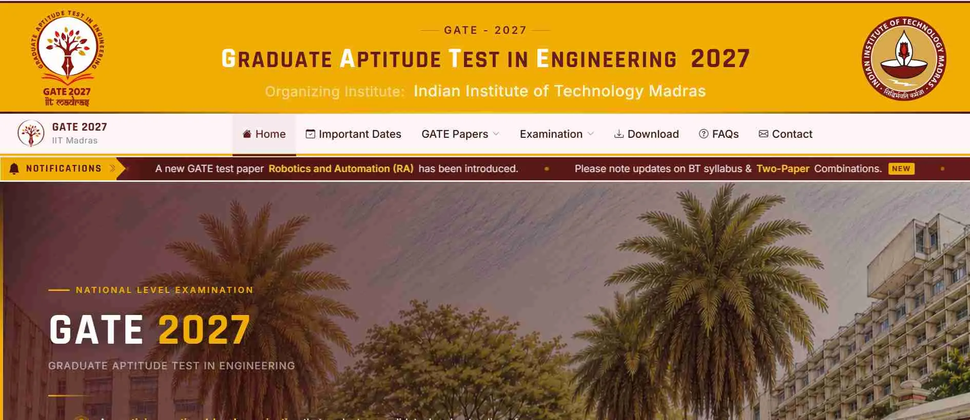 GATE 2027 Registration Begins on August 14 at gate2027.iitm.ac.in: Check How to apply, Fee Details and More