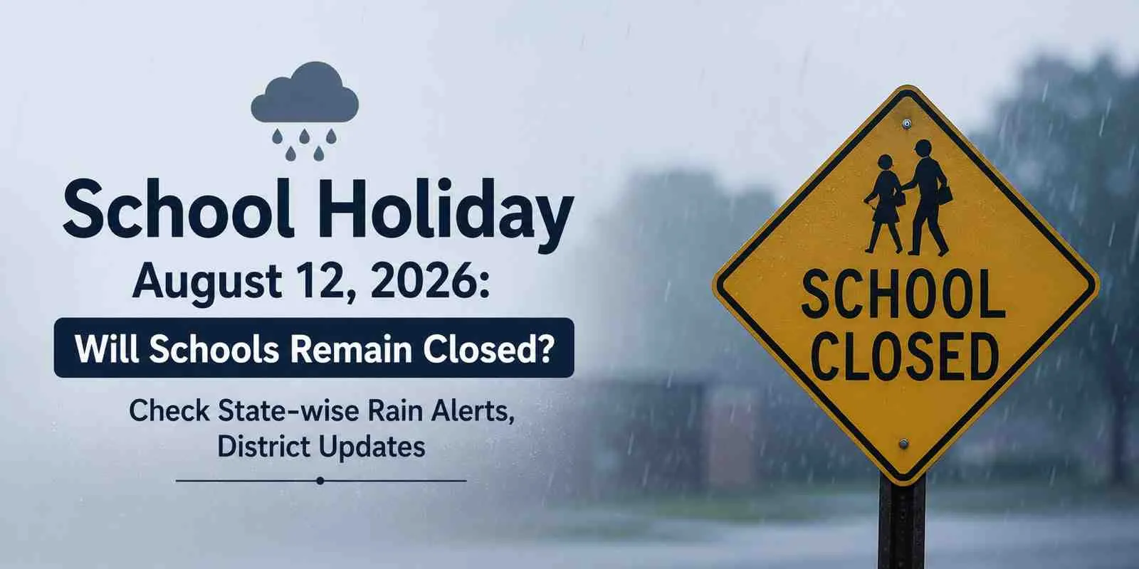 School Holiday Tomorrow, August 12, 2026: Will Schools Remain Closed? Check State-wise Rain Alerts, District Updates