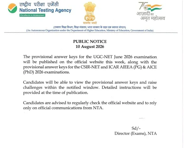 UGC NET Notice
