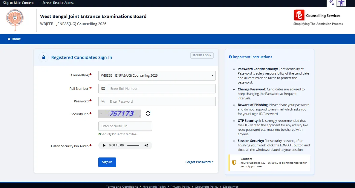 WBJEE JENPAS UG Counselling 2026 Round 1 Seat Allotment Result OUT at wbjeeb.nic.in; Direct Link to Download Allocation Letter Here