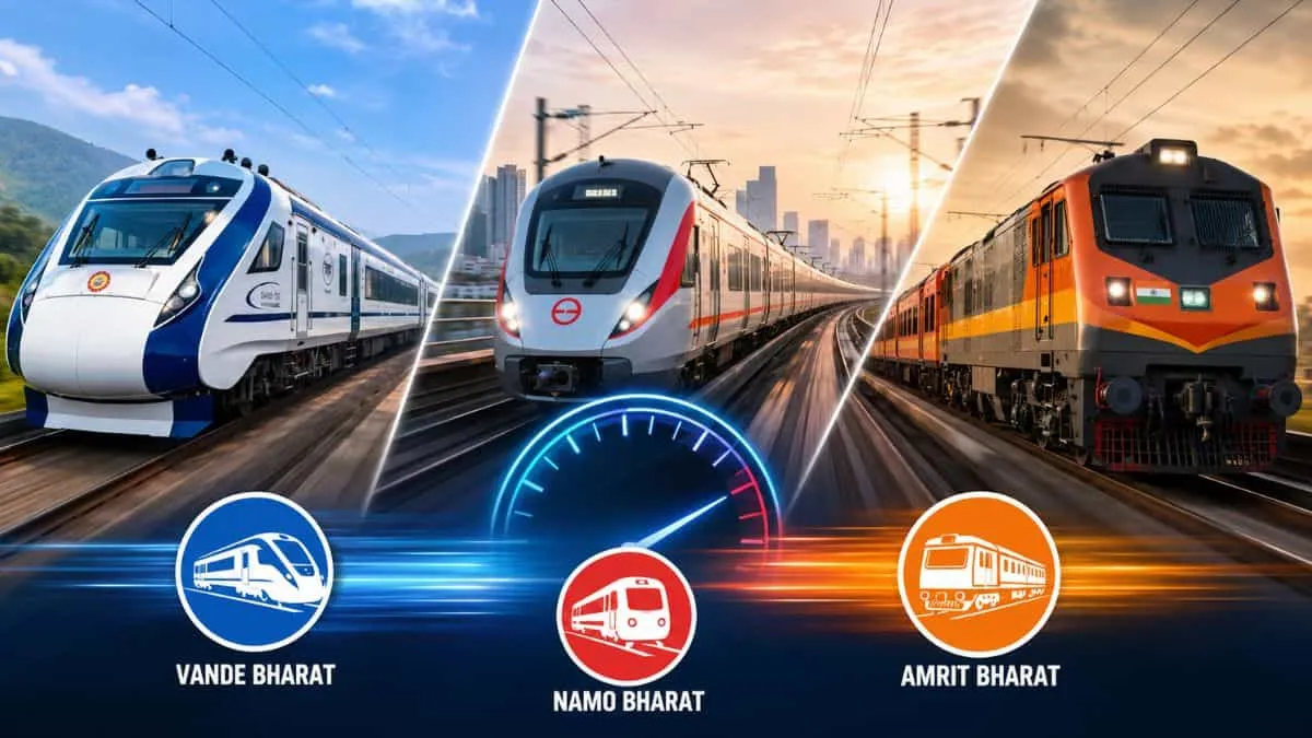 Which is the Fastest Train Between Vande Bharat, Namo Bharat and Amrit Bharat? Based on Speed
