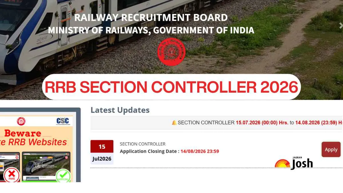 RRB Section Controller Recruitment 2026 Last Date Tomorrow: Check Eligibility & Other Details - Get Direct Link Here