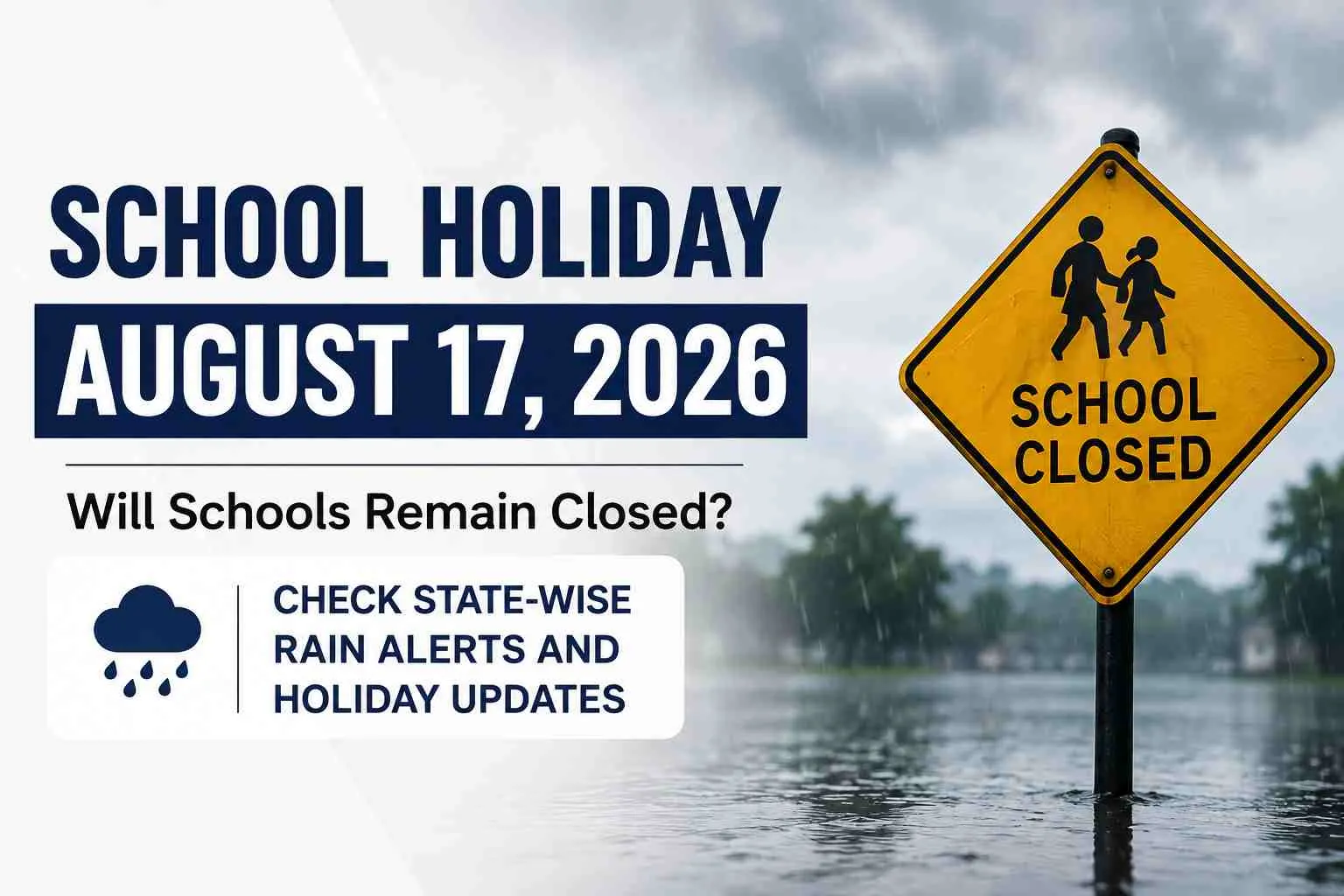 School Holiday Tomorrow, August 17, 2026: Will Schools Remain Closed? Check State-Wise Rain Alerts and Holiday Updates
