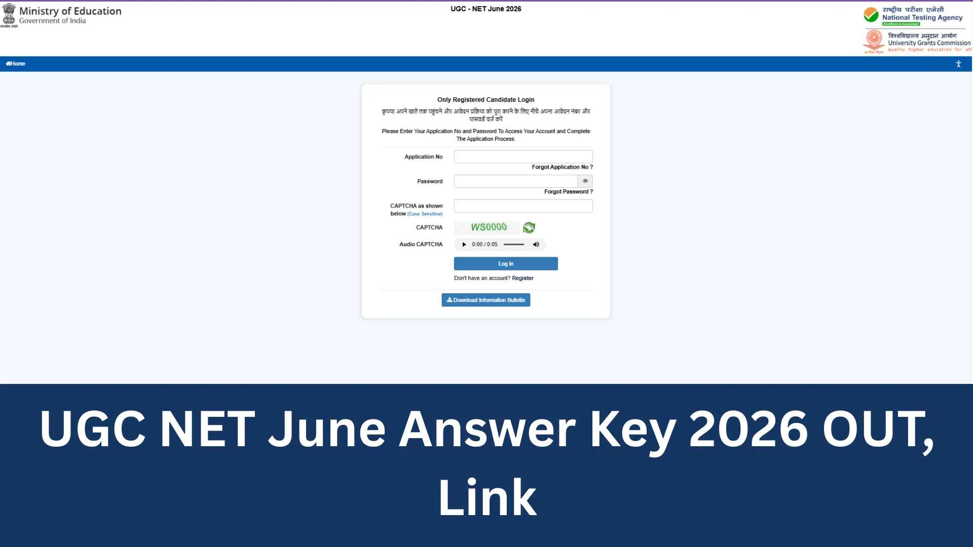 UGC NET Answer Key 2026 OUT