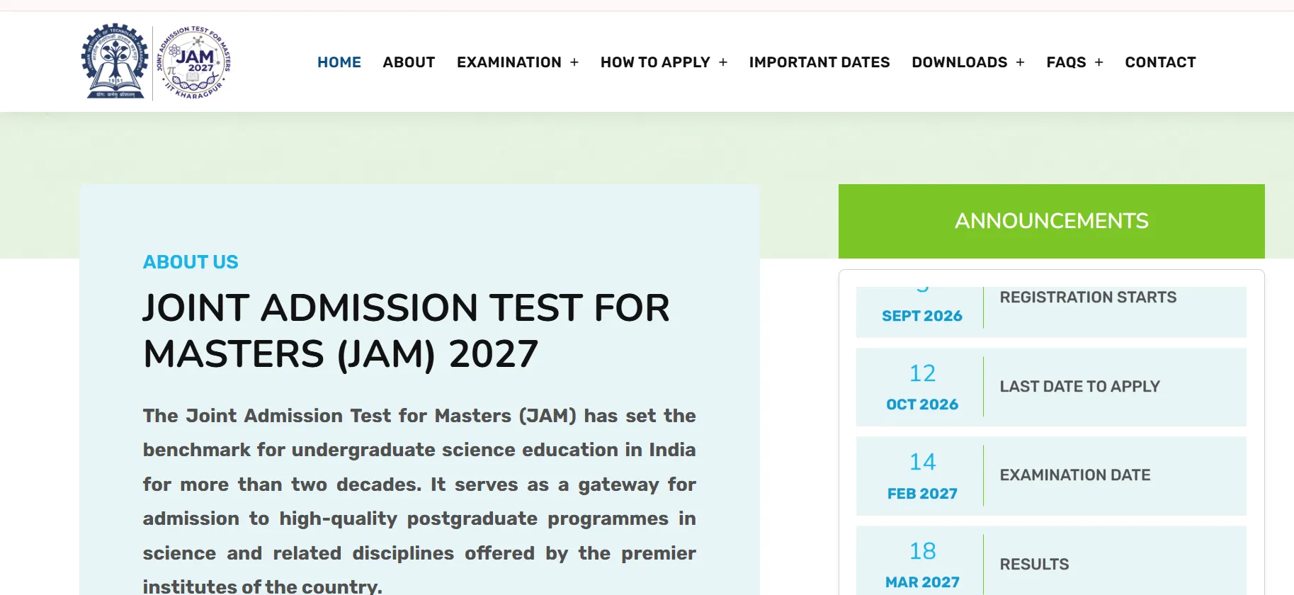 IIT JAM 2027 Registrations Start September 5, Exam On February 14, Complete Schedule Here