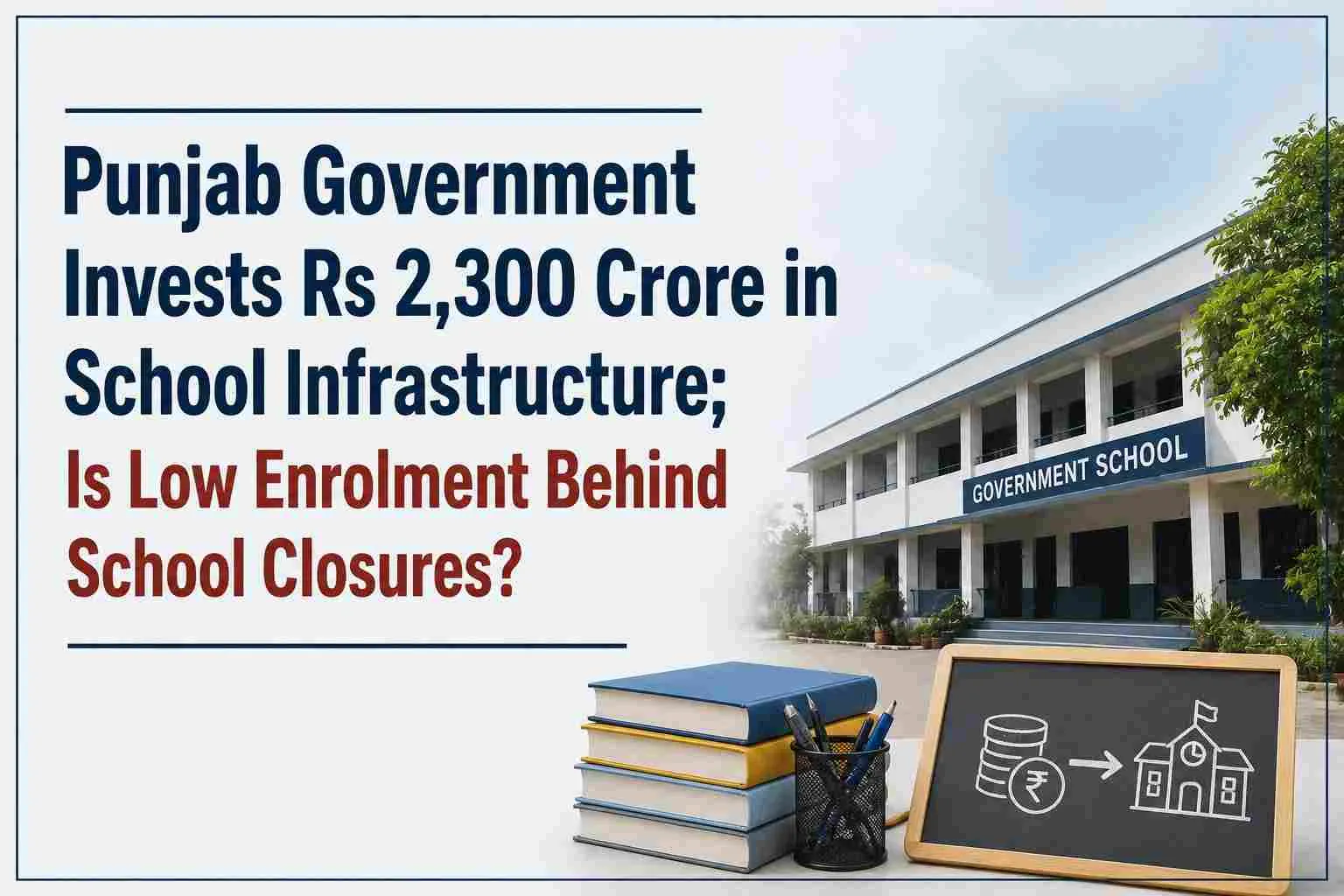 Punjab Government Invests Rs 2,300 Crore in School Infrastructure; Is Low Enrolment Behind School Closures?