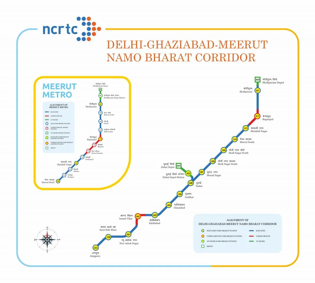 namo bharat map
