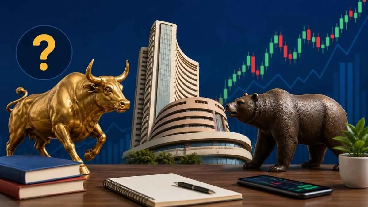 This Indian Stock Market Quiz is to enhance your knowledge of Sensex, Nifty 50 and other important aspects, every student planning to start investing should know (Photo Credit: AI Generated)